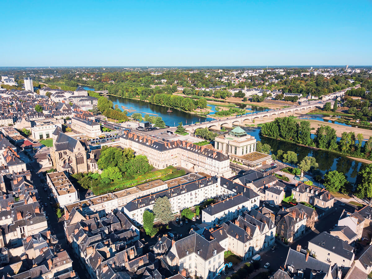 vue aérienne Tours France